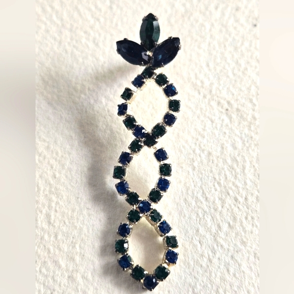 VTG💫Austrian Crystal Post Dangle Earrings - Picture 7 of 8